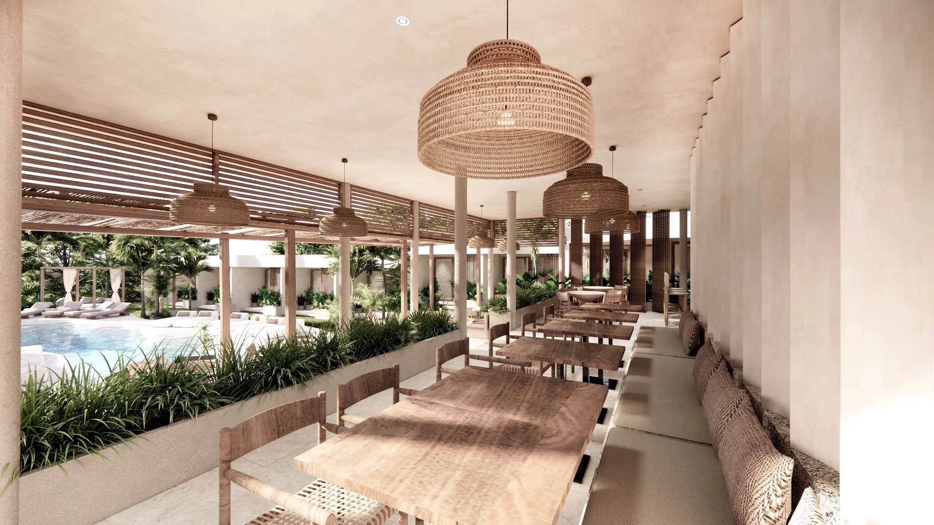 Pool and lounge area
